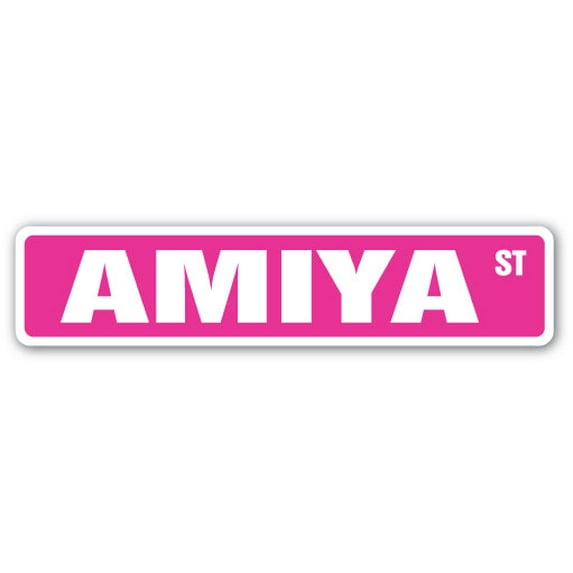 AMIYA Street Sign Childrens Name Room Sign | Indoor/Outdoor | 36" Wide