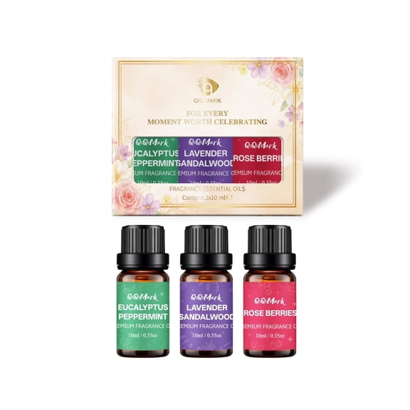 AMK Home Fragrance Oils Set for Diffusers, Celebration Collection, 3 x 10ml Floral & Botanical Scents
