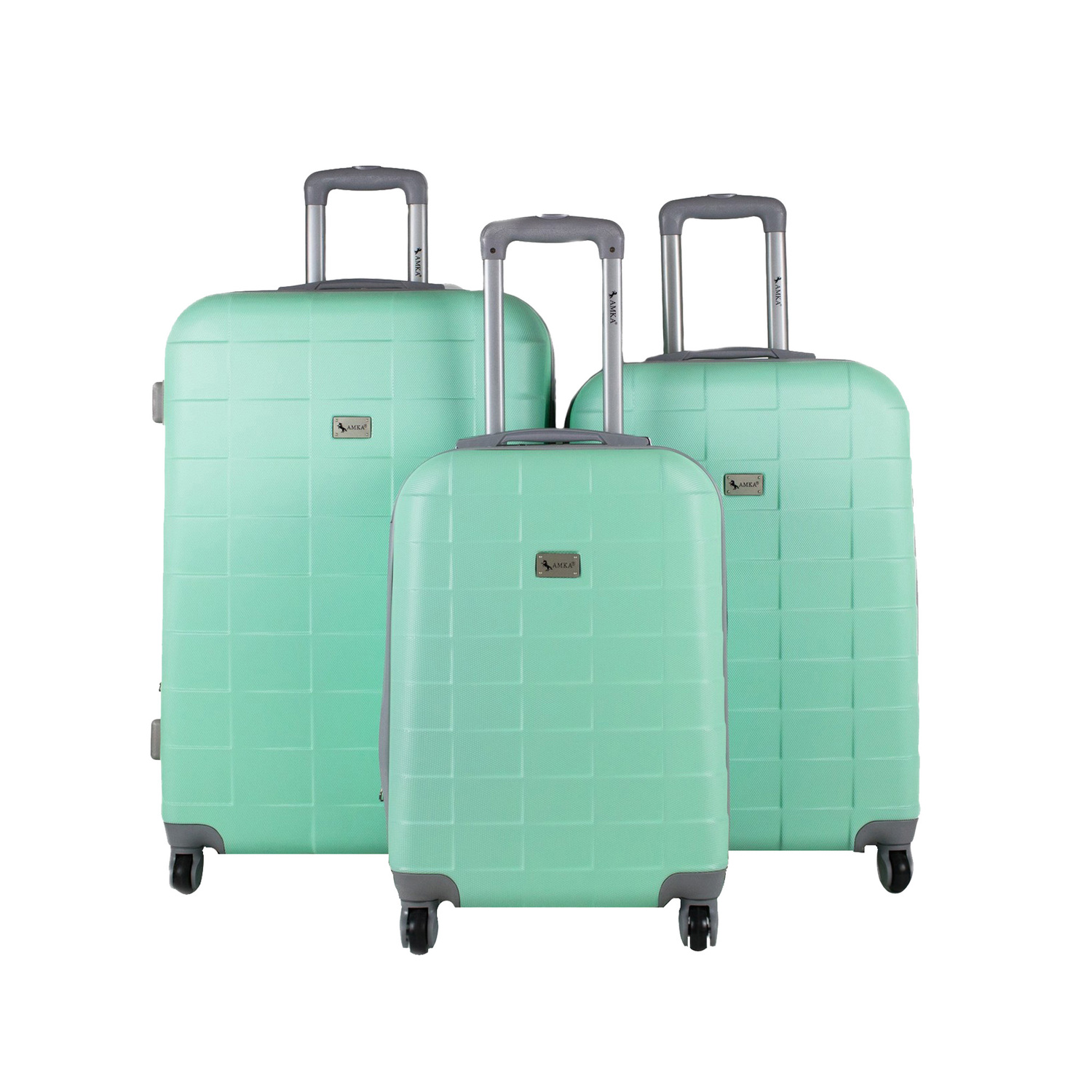 AMKA Palette Hardside 3Piece Expandable Spinner Upright Luggage Set Mint