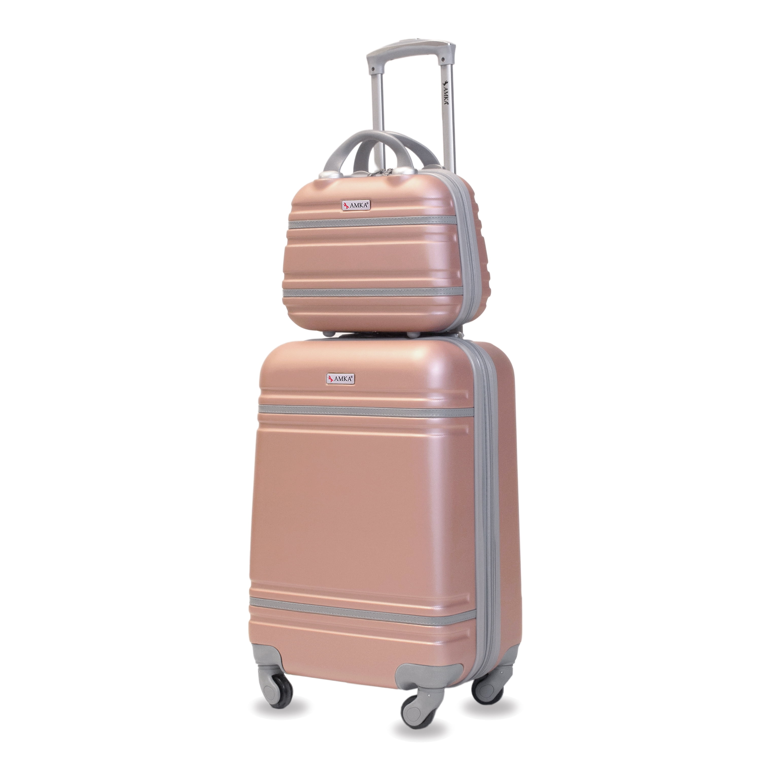 AMKA Varsity Hardside Carry On and Weekend Bag Luggage Set with