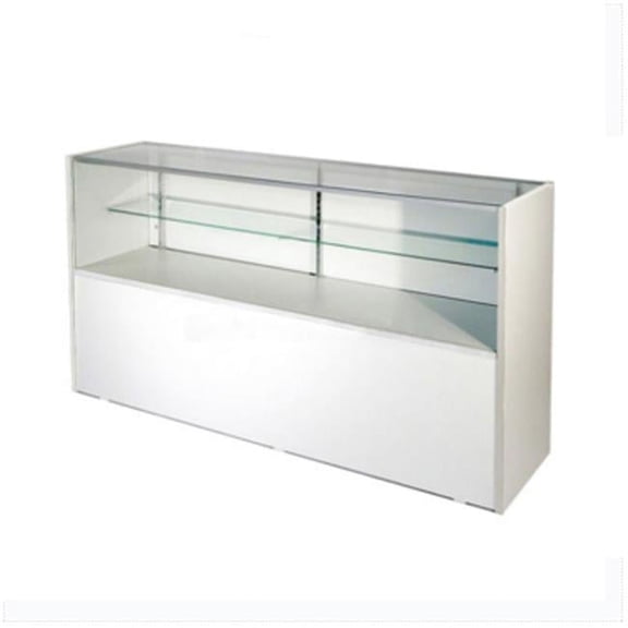 AMKO 48 in. Half Vision Showcase - White - 48in.