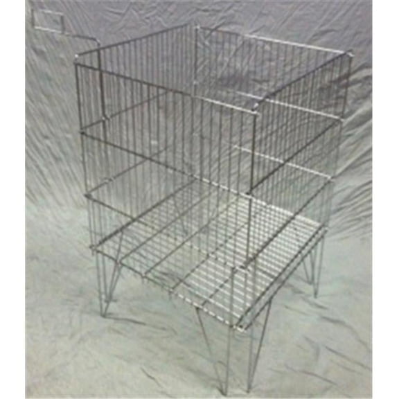 AMKO 854C24 23 x 23 x 33 in. Dump Bin, Chrome