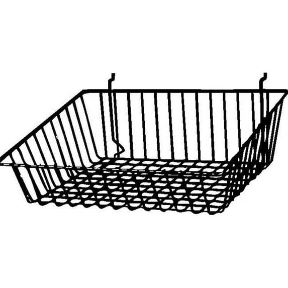 AMKO BSK16-BLK 15 x 12 x 5 in. Sloping Basket, Black