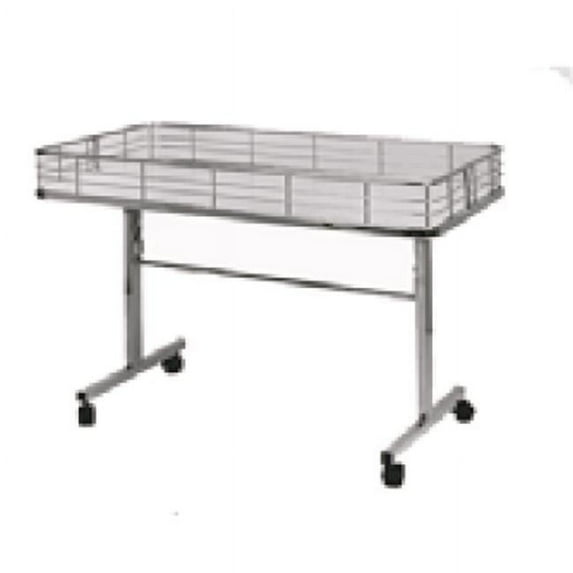 AMKO DT48-WTE 48 in. Folding Dump Table with Casters