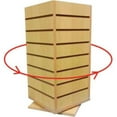 thumbnail image 1 of AMKO Displays  Slat Wall Countertop Spinner - 4 Side - 12 x 12 x 25 in. - Maple, 1 of 1
