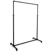 AMKO PL-KBB Height Adjustable Pipeline Ballet Bar Rack, Matte Black