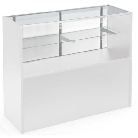 AMKO  48 in. Full Vision Showcase, White