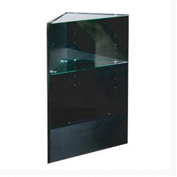 AMKO SCTCB Triangle Corner with Glass Shelf, Black