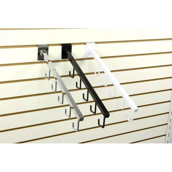 AMKO SPW-5H 5-Hook Square Waterfall for Slatwall, White