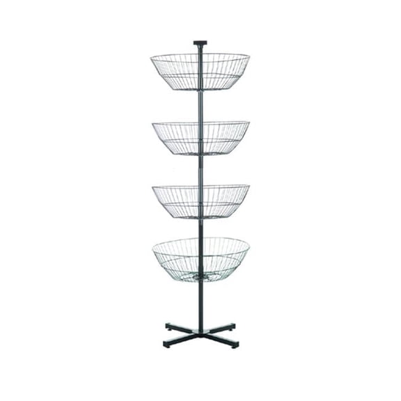 AMKO  Spinning Basket Rack, Black