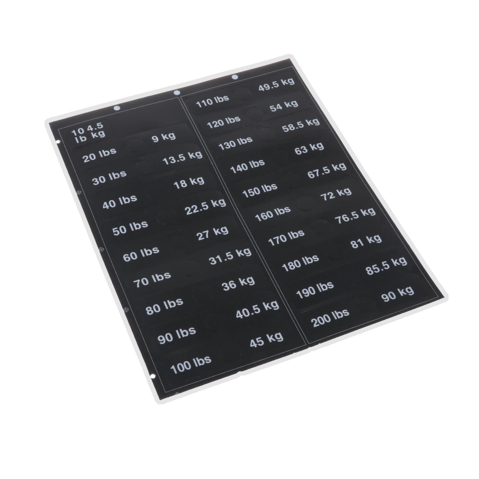AMLESO 1 Sheet Weight Stack Labels Weight Stickers Weighted Block Label ...
