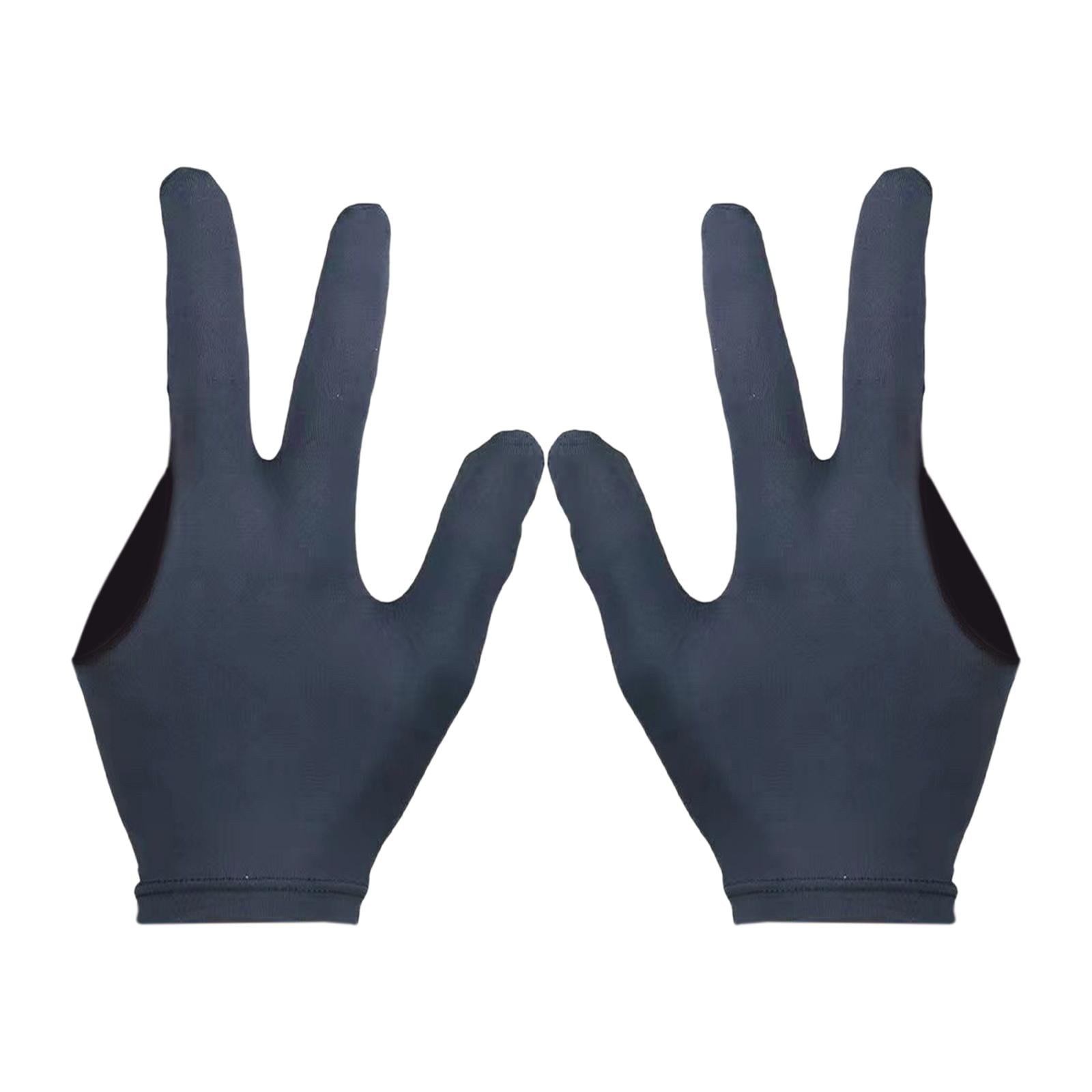 AMLESO 2 Pieces Billiard Gloves Pool Cue Gloves Professional Snooker Billiards Gloves Three