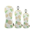 thumbnail image 1 of AMLESO 3Pcs Golf Head Cover Golf cover Fashion PU Leather Portable Golf Club Cover Protector for Sports Adults Outdoor Gift white, 1 of 10