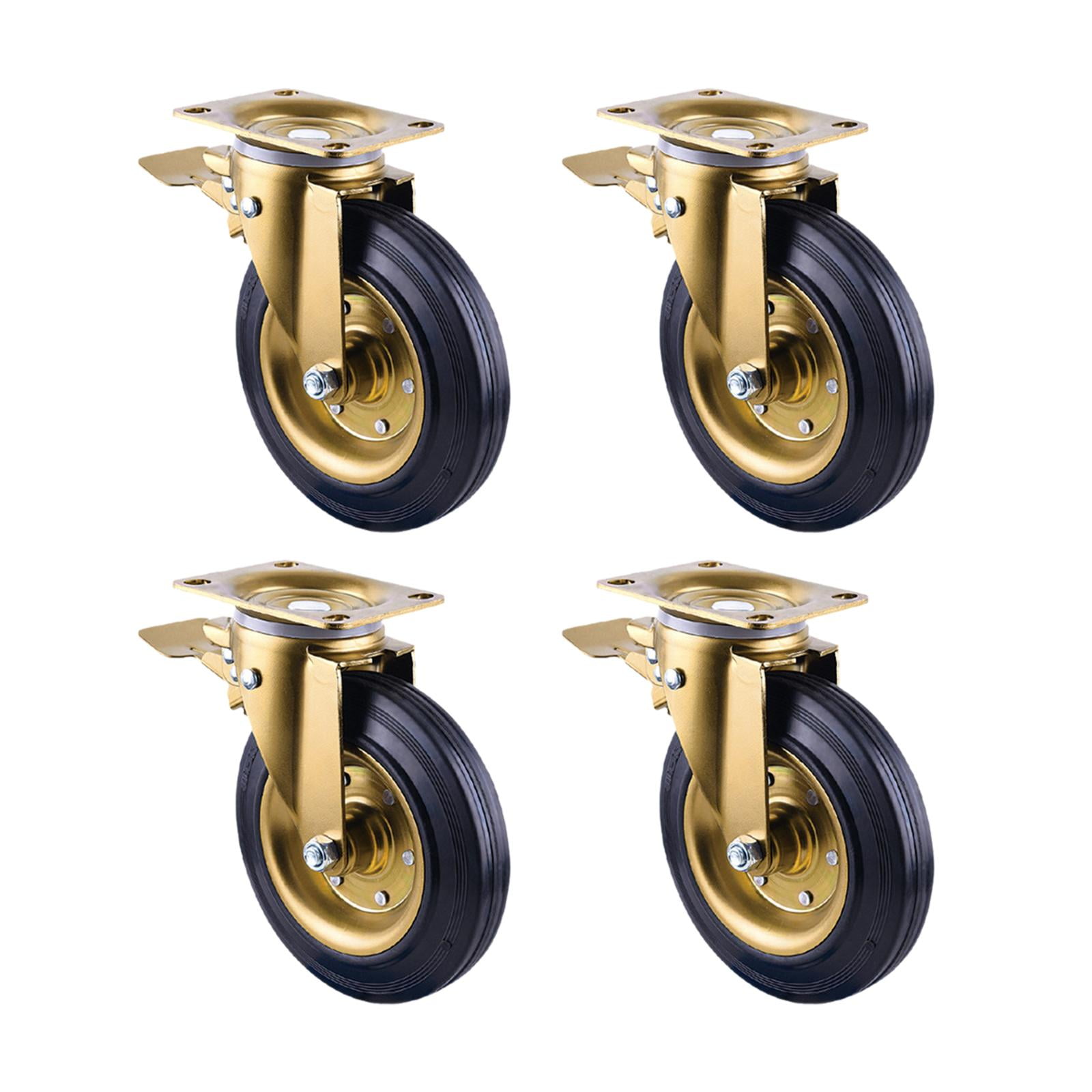 AMLESO 4 Pieces Trash Bin Replacement Casters Smooth Repair Parts Trash
