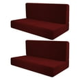 thumbnail image 1 of AMLESO 4Pcs Camper Cushion Covers RV Seat Covers Comfort Breathable Bench Covers RV Stretch Sofa Seat Slipcovers Furniture Protector Red, 1 of 10