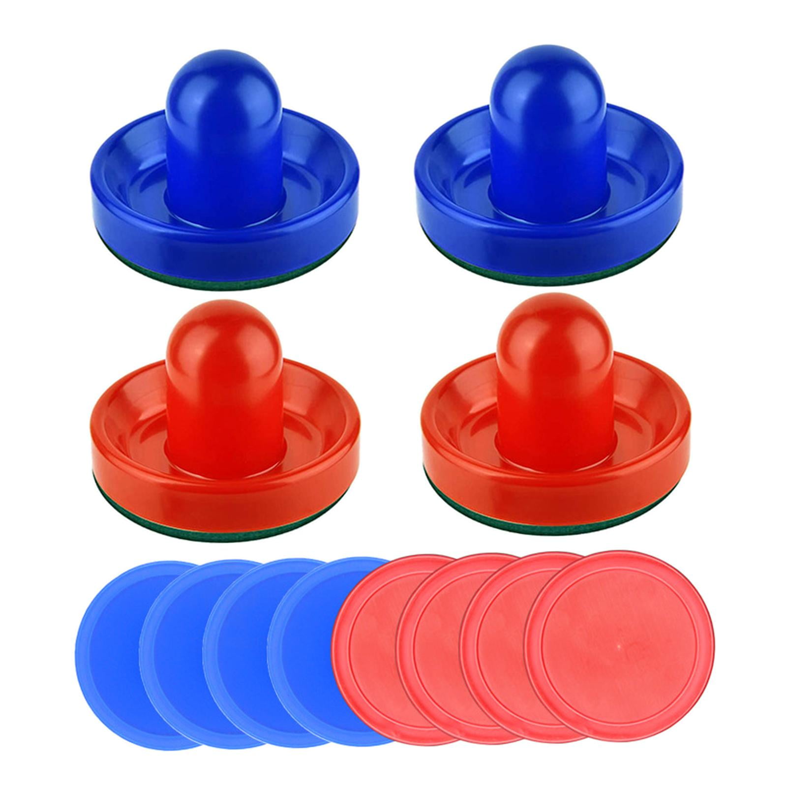 Red and Blue ABS Air Hockey Pushers and Pucks Set