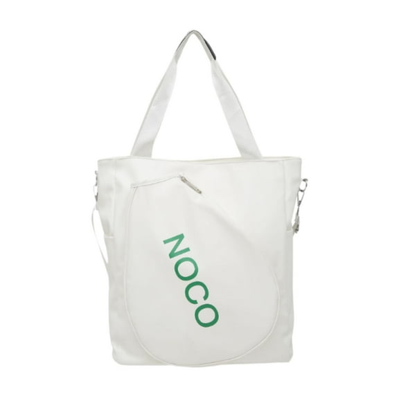 AMLESO Badminton Bag Racket Cover Bag Water Resistant Sports Equipment Bag Large Capacity Pickleball Racquet Bag with Shoulder Strap White