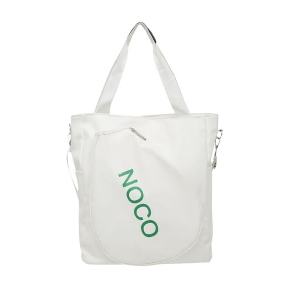 AMLESO Badminton Bag Racket Cover Bag Water Resistant Sports Equipment Bag Large Capacity Pickleball Racquet Bag with Shoulder Strap White