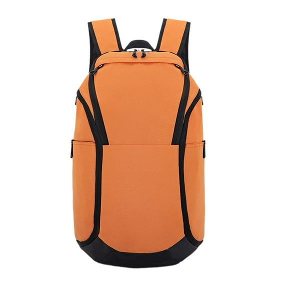 AMLESO Basketball Backpack Outdoor Sports Equipment Bag Football Bag Basketball Bag with Ball Compartment for Soccer Ball, Hiking Orange