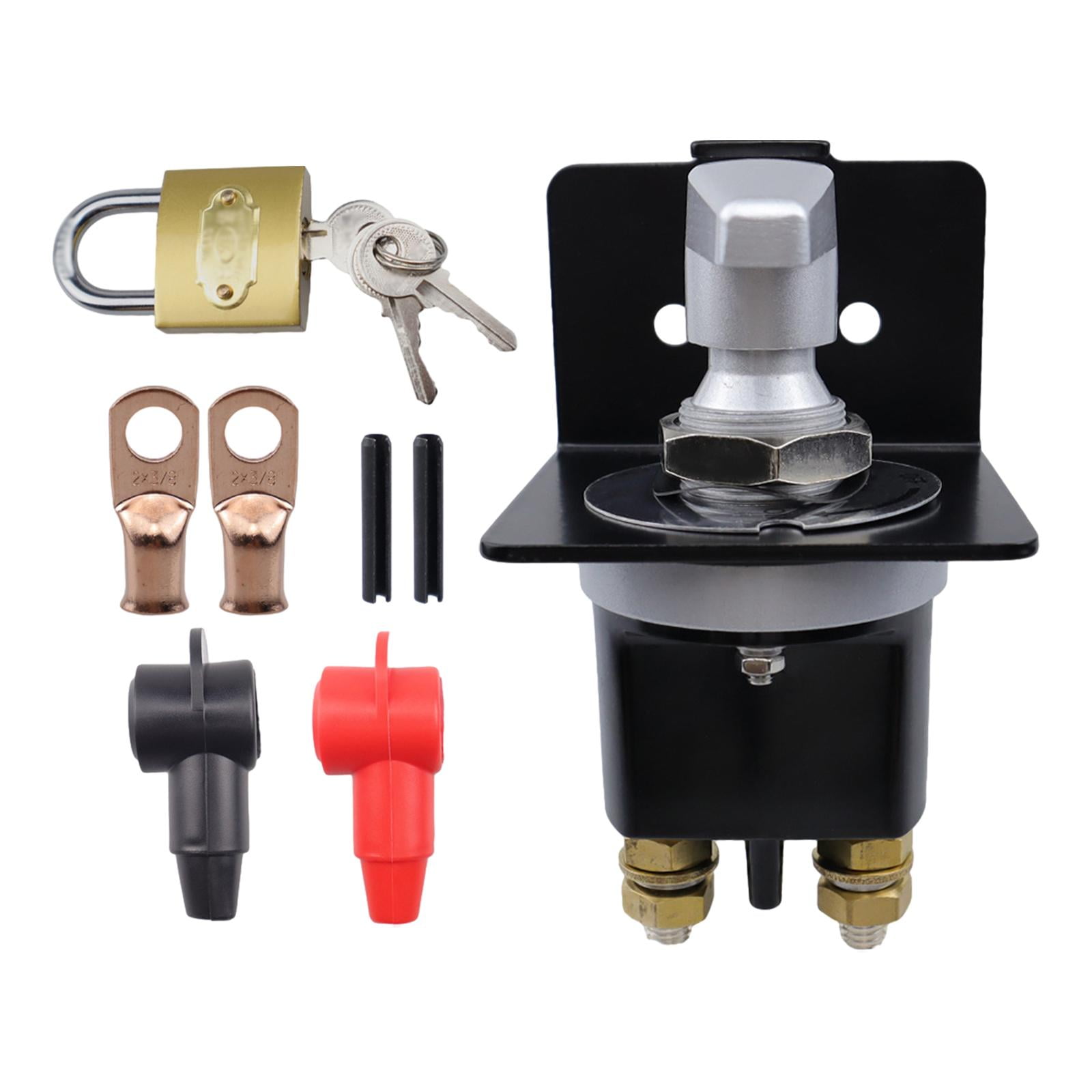 AMLESO Battery Disconnect Switch, Heavy Duty Kill Switch Fixed Handle