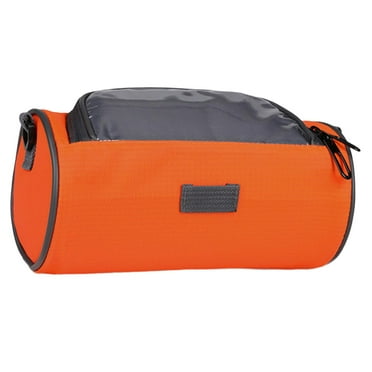 AMLESO Bike Handlebar Bag Large Bike Accessory Bag with Shoulder Strap Storage Pouch Accessories for s Travel Hiking orange
