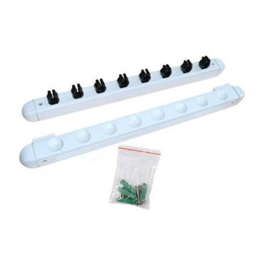 AMLESO Billiard Pool Cue Rack Billiard Cue Professional Practical Rod Organizer Pool Stick Holder Wall Mounted for Sports White