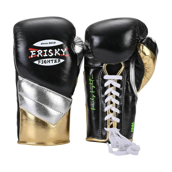 AMLESO Boxing Gloves PU Leather Punching Gloves for Men Women Professional Sparring Gloves for Muay Thai, Grappling, MMA, Home Gym Black 14oz