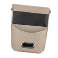 thumbnail image 1 of AMLESO Car Seat Organizer Storage Pocket Phone Holder for Car Headrest Hanging Multifunctional Tissue Storage Bag PU Leather Beige, 1 of 9