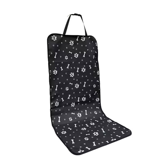 AMLESO Dog Car Seats Cover Dog Single Seat Pet Mat Protector Adjustable Strap Protective Front Dog Seat Cover Seat Mat for Trucks SUV black