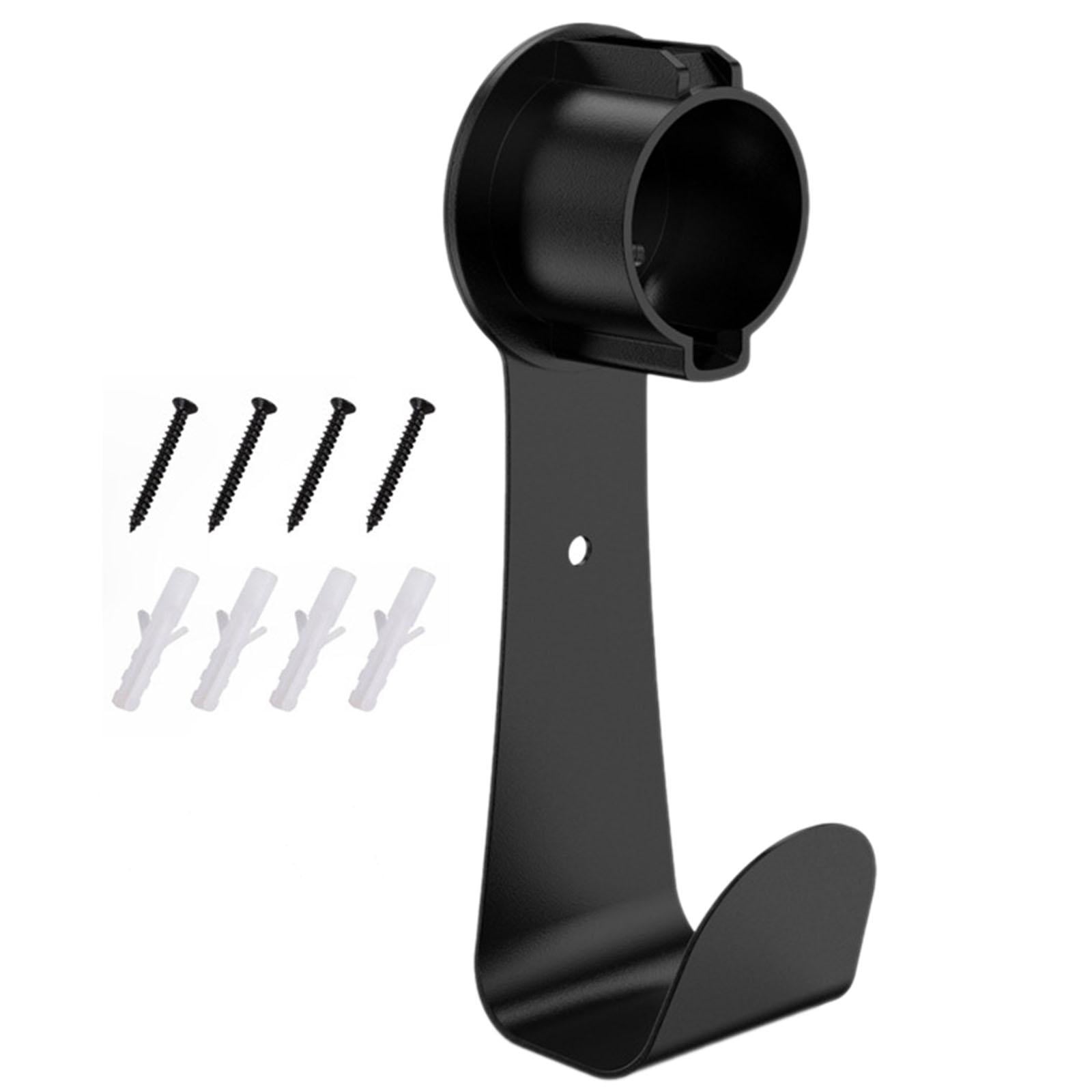 EV Charger Holder Wall Mount For Tesla & J1772 Plugs | Heavy Duty J-Hook Cable Organizer With Elastic Cord - Indoor/Outdoor