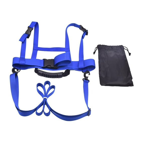 AMLESO Kids Ski and Snowboard Harness Ski Shoulder Harness Teaching Ski Snowboard Training Harness for Roller Skating Kids Beginners Blue