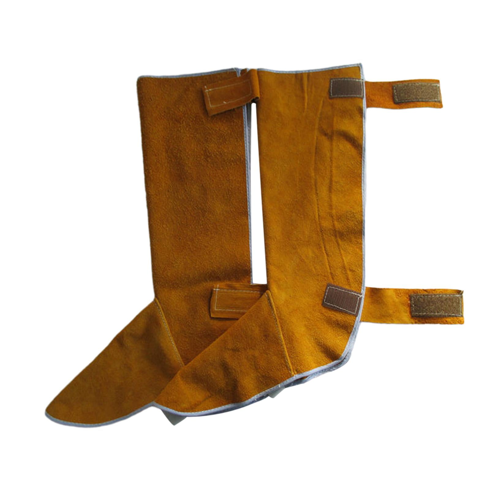 AMLESO Leather Welding Spats Boot Covers Fire Resistant Women Men Anti