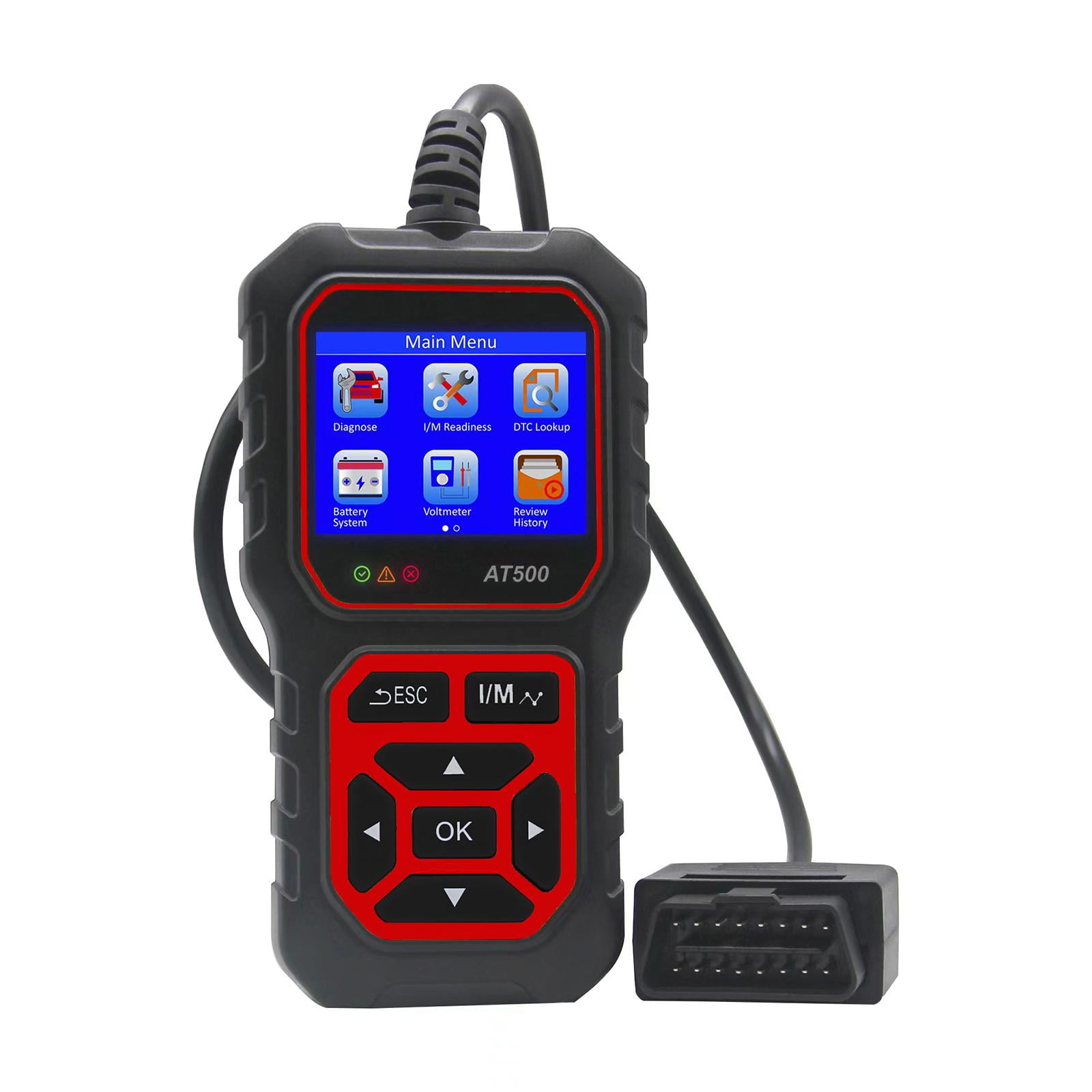 AMLESO OBD2 Cars Code Reader Screen Display Plug Play Checks Engine