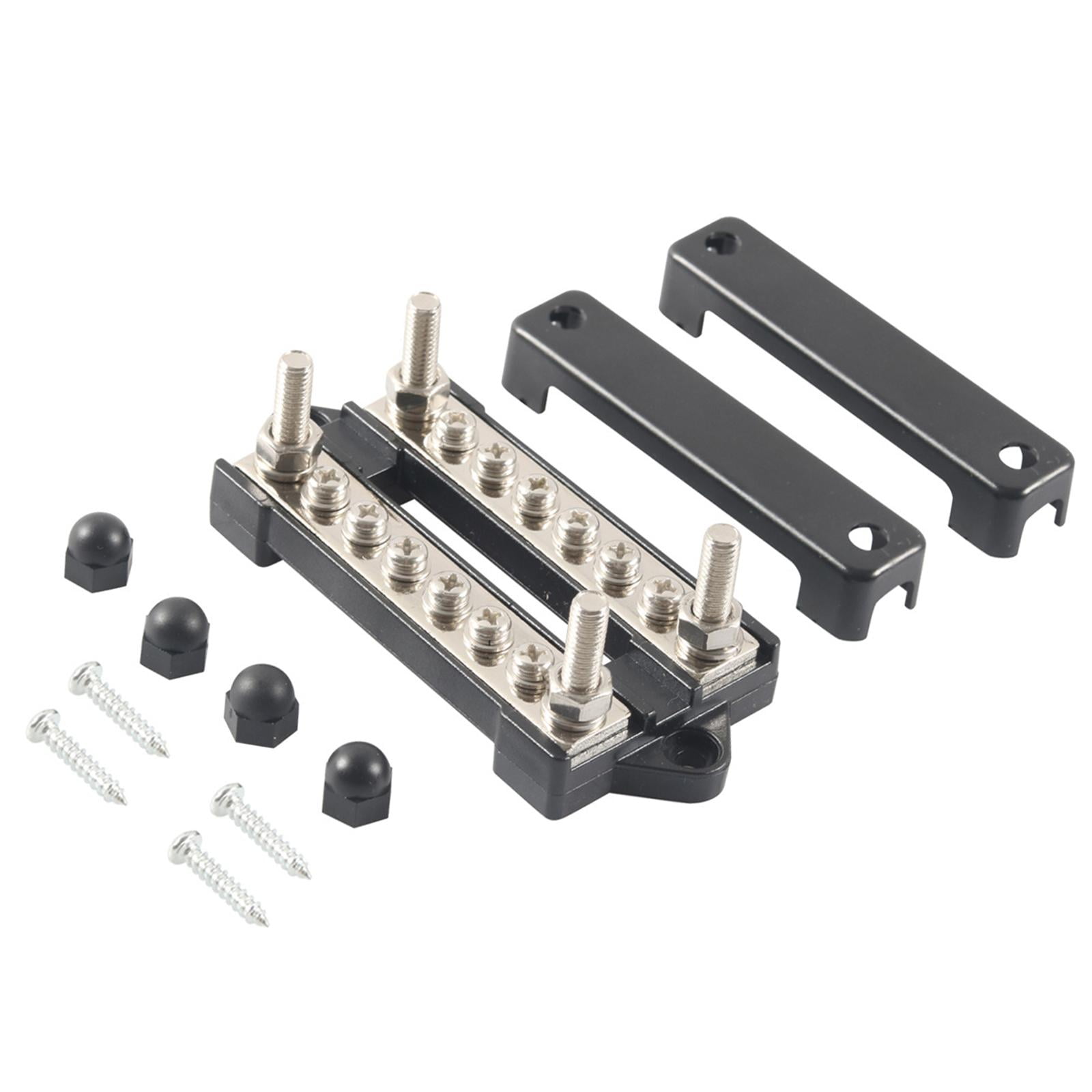 AMLESO Power Distribution Block with Cover Double Row 150A Marine Bus
