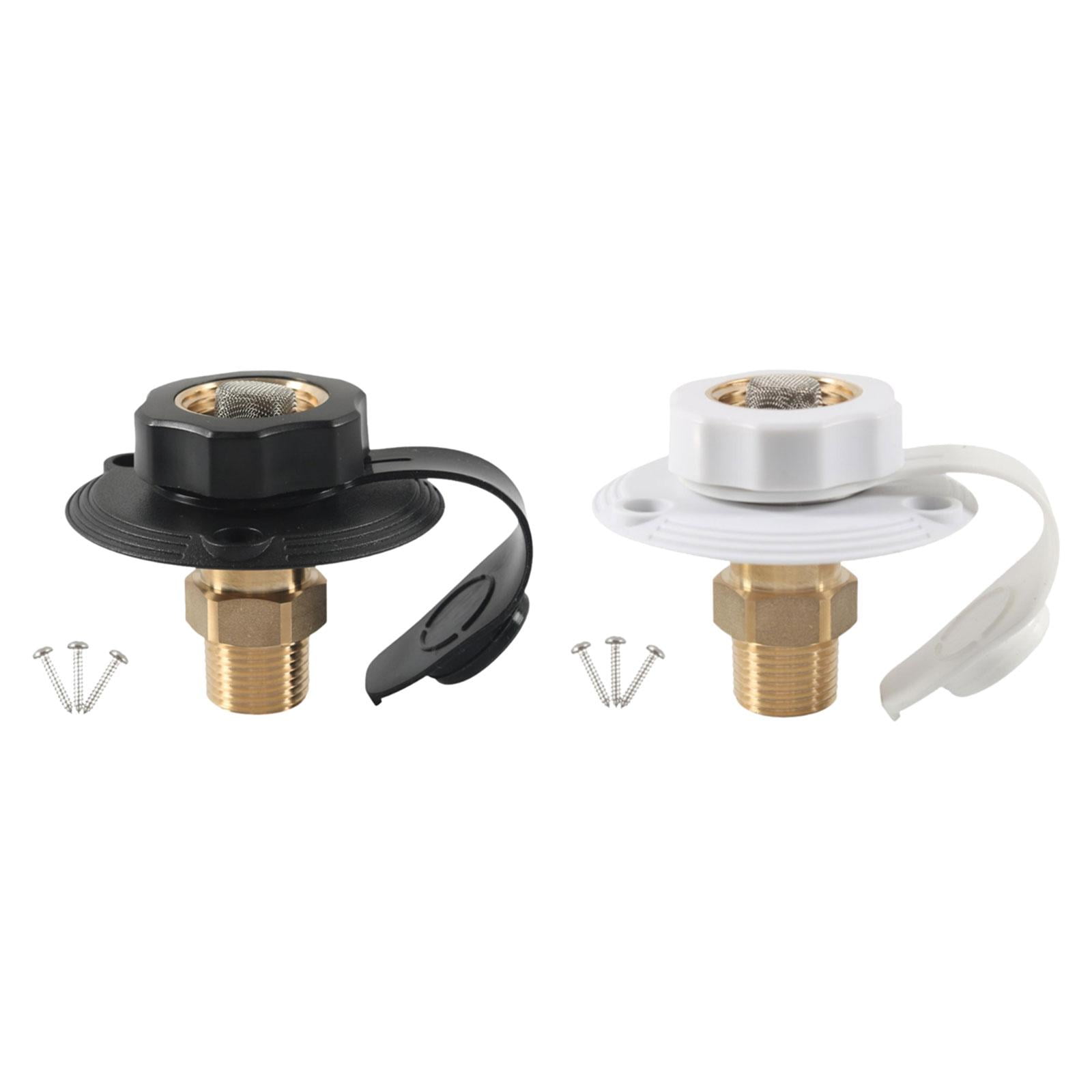 AMLESO RV City Water Connection Inlet Kit 1/2 inch Male Sturdy Brass