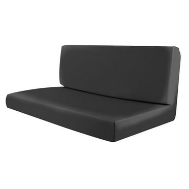 AMLESO RV Dinette Cushion Covers, Camper Cushion Slipcovers Soft Replacement Loveseat Sofa Furniture Protector for Camping, Couch Black