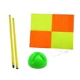 thumbnail image 1 of AMLESO Soccer Corner Flag Football Field Corner Flag Supplies Bright Colors Playing Field Equipment Training Sports Flag for Outdoor 1m pole green base, 1 of 10
