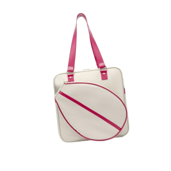 AMLESO Tennis Bag Badminton Shoulder Bag Rucksack Racquet Carrying Bag Fitness Sport Handbag Racket Bag for Badminton Racquet Adults White