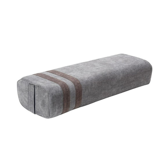 AMLESO Yoga Bolster Pillow Rectangular Yoga Pillow Professional Easy to Carry Removable Cover Comfortable Women with Carrying Handle Gray