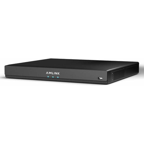 AMLINK 12MP 16CH AI NVR (8-Port PoE), Smart NVR, Human Detection & Vehicle Detection - Supports 16 x 12MP IP Cameras, Supports 1 x 20TB HDD (Not Included) ALN-4216E
