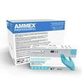 thumbnail image 1 of AMMEX Blue Nitrile Disposable Exam Gloves, 3 Mil, Medium, 1000/Case, 1 of 7