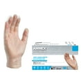 thumbnail image 1 of AMMEX Clear Vinyl Exam Gloves, Size Large, 100 Count, Light-Duty, 1 of 7