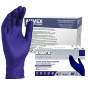 AMMEX Indigo Nitrile Exam Gloves, Size Small, 1000 Count, Light-Duty