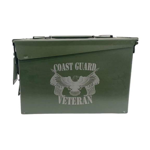 AMMO CAN MAN One (1) Laser Engraved "VETERAN - COAST GUARD" Grade 1 Ammo Can with or w/o Lock Kit - 30 Cal