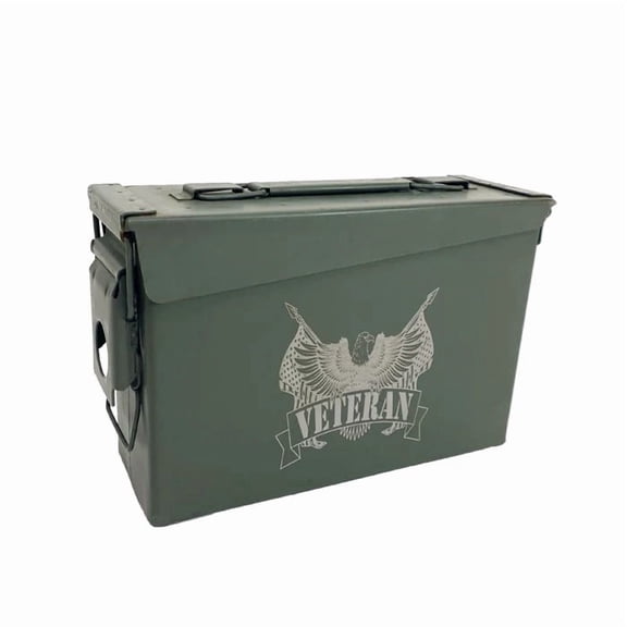 AMMO CAN MAN One (1) Laser Engraved "VETERAN" Grade 1 Ammo Can with or w/o Lock Kit - 30 Cal