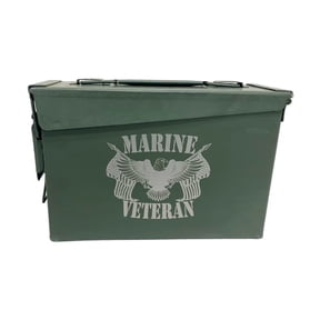 AMMO CAN MAN One (1) Laser Engraved "VETERAN - MARINE" Grade 1 Ammo Can with or w/o Lock Kit - 30 Cal