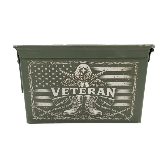 AMMO CAN MAN One (1) Laser Engraved "Veteran Eagle" Grade 1 Ammo Can - 30 Cal