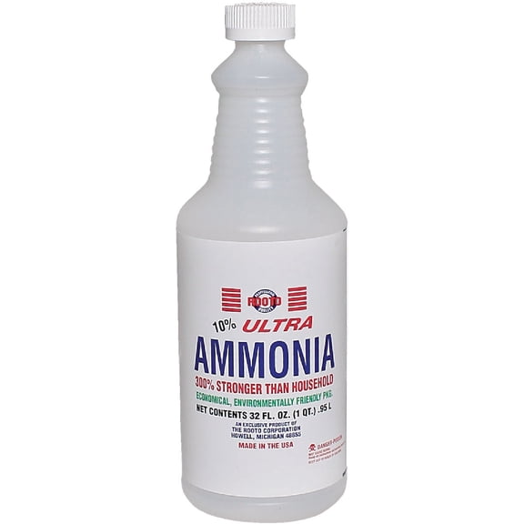 Rooto Ammonia Ultra Ammonia 10% - 1 Qt  Residential Use, Standard Application