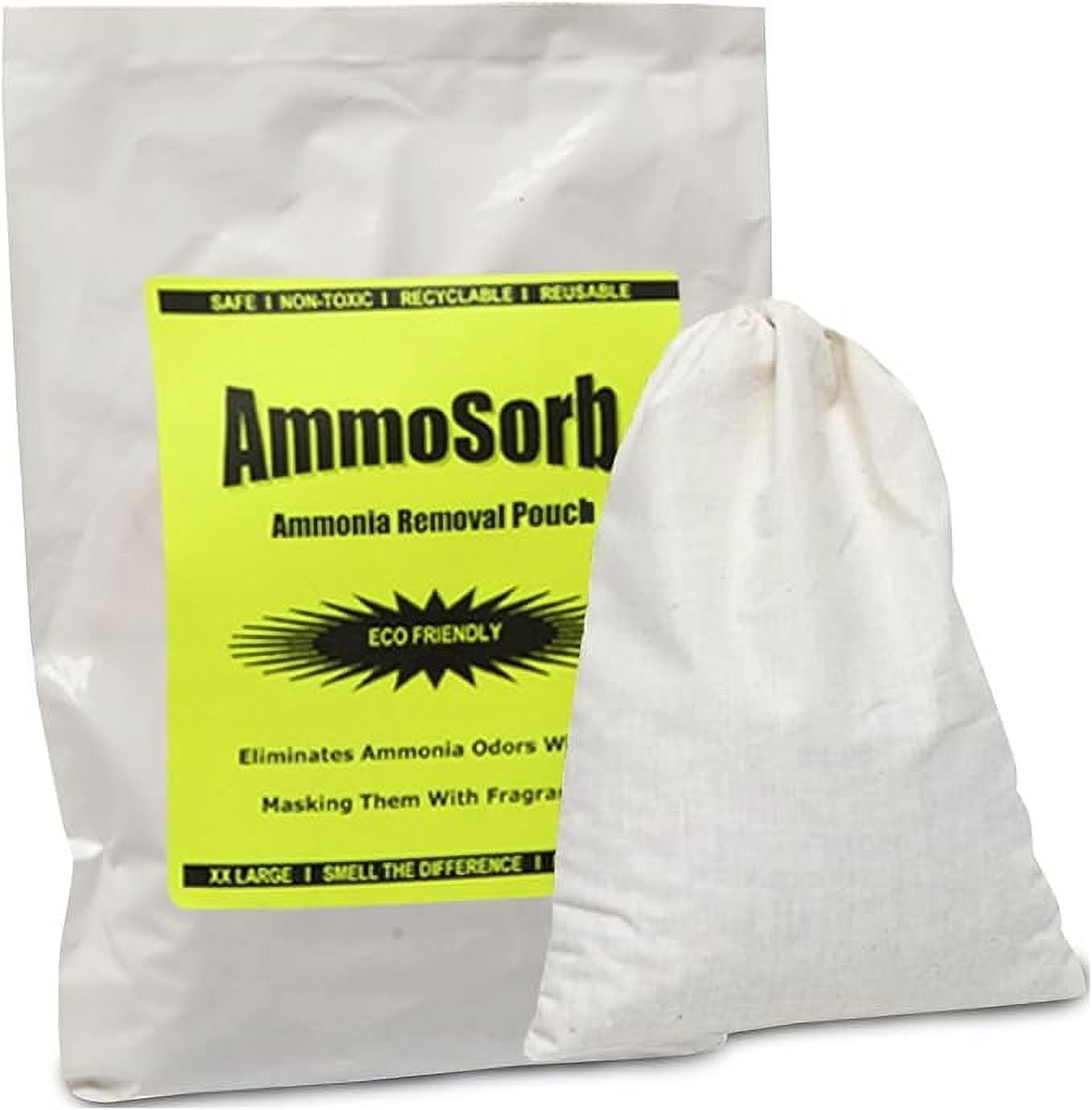 ammonia cigarette smell AMMOSORB Reusable Ammonia Odor Eliminator Deodorizer Pouch: Treats 150 Sq.  ft