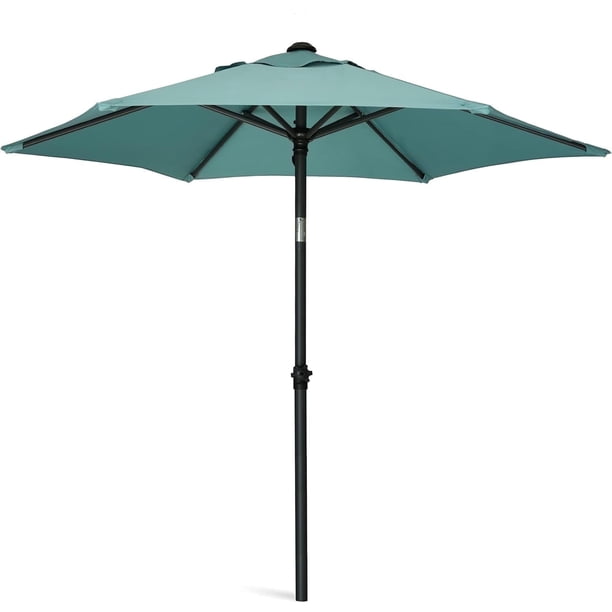 6 ft green patio umbrella AMMSUN 6ft Green Round Outdoor Small Table Pool Lawn Balcony Market Patio  Umbrella, Push Up & Tilt